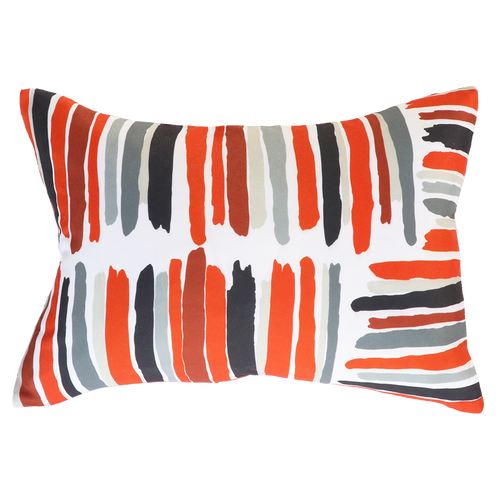 Painted Stripe Cushion - Rust 35x50cm