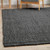 Small Size Handwoven Indian Jute Rug  – Dark Grey