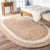 Indian Nikki Border Jute Oval Rug