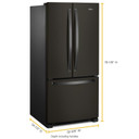 Whirlpool® 33-inch Wide French Door Refrigerator - 22 cu. ft. WRFF5333PV
