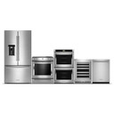 Kitchenaid® 23.8 cu. ft. 36" Counter-Depth French Door Platinum Interior Refrigerator with PrintShield™ Finish KRFC704FPS
