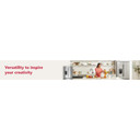 Kitchenaid® 23.8 cu. ft. 36" Counter-Depth French Door Platinum Interior Refrigerator with PrintShield™ Finish KRFC704FPS