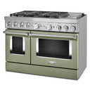 KitchenAid® 48'' Smart Commercial-Style Dual Fuel Range with Griddle KFDC558JAV