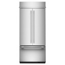 Kitchenaid® 20.8 Cu. Ft. 36" Built-In French Door Bottom Mount Refrigerator with Platinum Interior KBFN536SPS