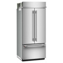 Kitchenaid® 20.8 Cu. Ft. 36" Built-In French Door Bottom Mount Refrigerator with Platinum Interior KBFN536SPS