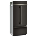 Kitchenaid® 20.8 Cu. Ft. 36" Built-In French Door Bottom Mount Refrigerator with Platinum Interior KBFN536SBE