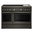KitchenAid® 48-Inch 6-Element Induction Freestanding Commercial-Style Range with Griddle KFID948SBE