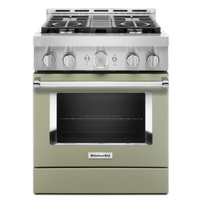 KitchenAid® 30'' Smart Commercial-Style Gas Range with 4 Burners KFGC500JAV