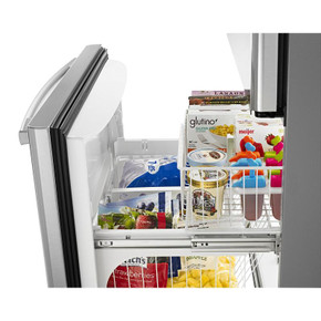Amana® 33-inch Wide Amana® Bottom-Freezer Refrigerator with EasyFreezer™ Pull-Out Drawer − 22 cu. ft. Capacity ABB2224BRM