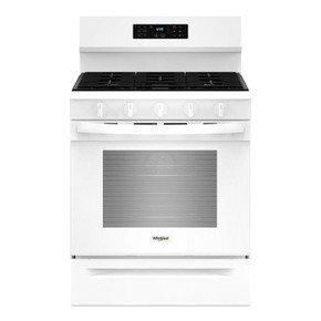 Whirlpool® 30-inch Gas Range with Air Fry and Air Baking, Self Cleaning, Rapid Preheat 5.0 CuFt Capacity WFGS5030RW