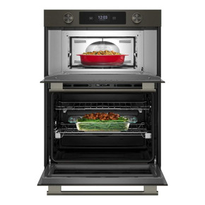 Kitchenaid® 30-inch Smart Electric Combo Wall Oven with Assisted Cooking Modes - Black Ore KOEC730SBE