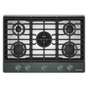 Kitchenaid® Gas-on-Metal Cooktop with an Integrated Wok Grate and CookShield™ Finish KCGK530SJP