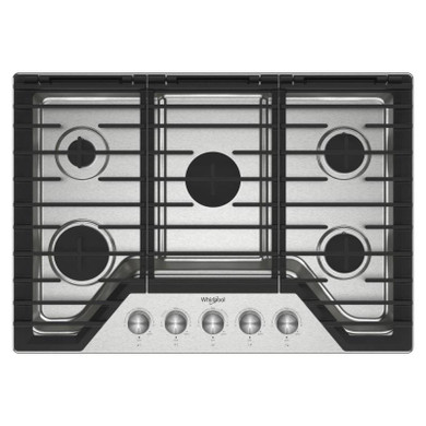 Whirlpool® 30-inch Gas Cooktop with Fifth Burner WCGK7030PS