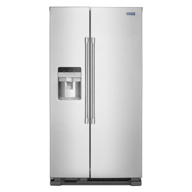 Maytag® 36-Inch Wide Side-by-Side Refrigerator with Exterior Ice and Water Dispenser - 25 Cu. Ft. MSS25C4MGZ