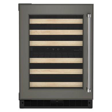 Kitchenaid® 24" Panel-Ready Undercounter Wine Cellar with Wood-Front Racks KUWL214KPA