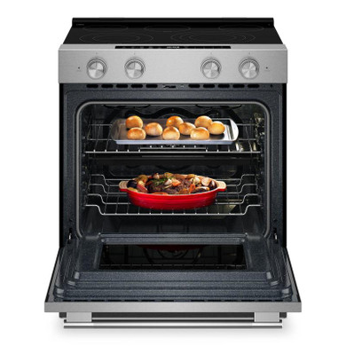 Kitchenaid® 5.3 Cu. Ft. Slide-in Electric Range with Two Even-Heat™ Hyper Elements and Convection Cooking Modes YKSES530SPS