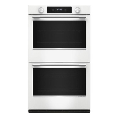 Kitchenaid® 30-inch Smart Electric Double Wall Oven with Assisted Cooking Modes - White KOED730SWH