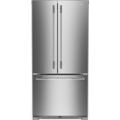 Kitchenaid® 22 Cu. Ft. 33-Inch Standard-Depth French Door Refrigerator with Internal Water Dispenser KRFF333SPS