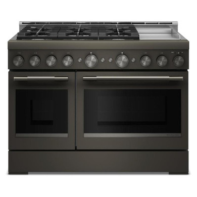 KitchenAid® 48-Inch 6 Burner Commercial-Style Gas Range with Griddle KFGD948SBE