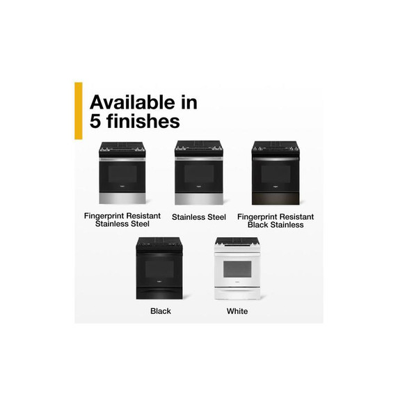 5.0 Cu. Ft. Whirlpool® Gas Range with Frozen Bake™ Technology WEG515S0LS 5.0 Cu. Ft. Whirlpool® Gas Range with Frozen Bake™ Technology WEG515S0LS