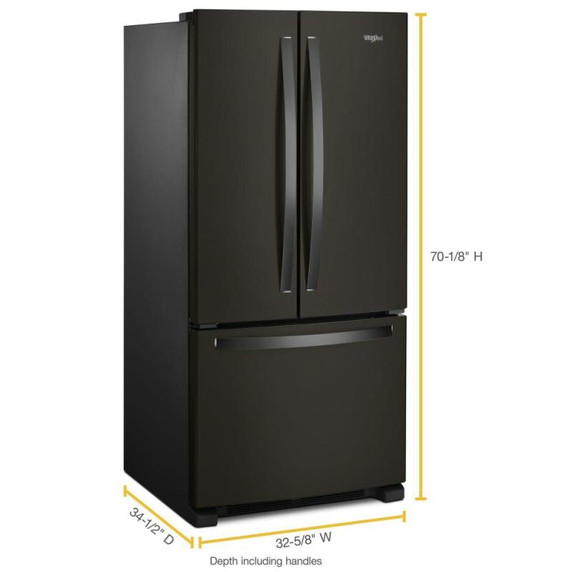 Whirlpool® 33-inch Wide French Door Refrigerator - 22 cu. ft. WRFF5333PV