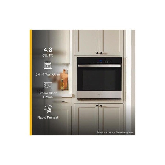 Whirlpool® 4.3 Cu. Ft. Single Self-Cleaning Wall Oven WOES3027LS