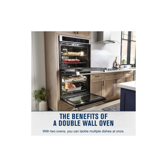 Maytag® 30-inch Double Wall Oven with Air Fry and Basket - 10 cu. ft. MOED6030LZ