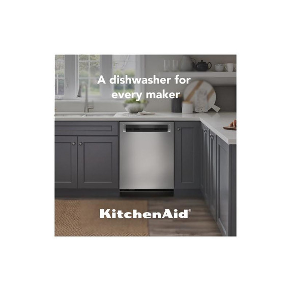 Kitchenaid® 44 dBA Dishwasher with 360° Max Jets™ Third Rack and LED Interior Lighting KDPM804KPS