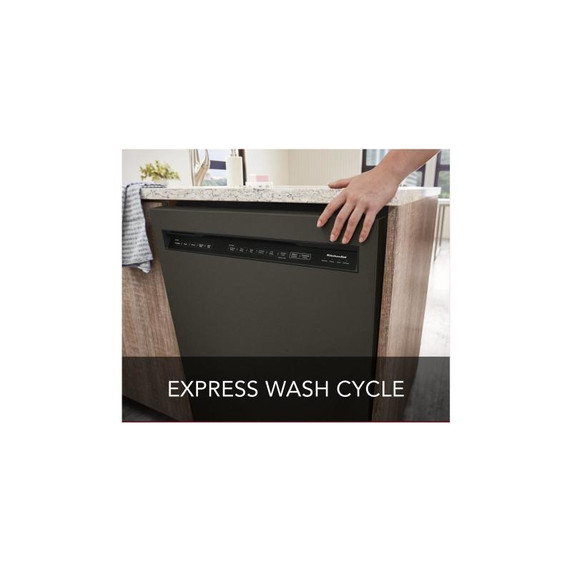 Kitchenaid® 39 dBA Dishwasher in PrintShield™ Finish with Third Level Utensil Rack KDFE204KBS