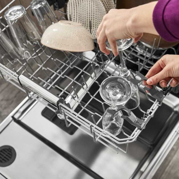 Kitchenaid® 44 dBA Dishwasher in PrintShield™ Finish with 360° Max Jets™ Third Rack KDTM404KBS