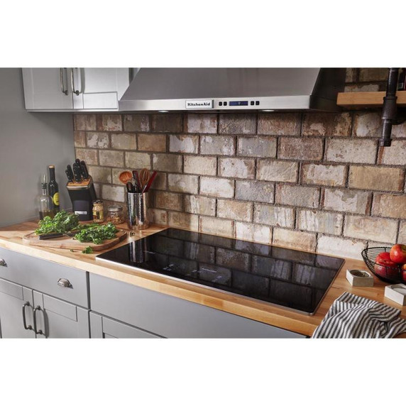 Kitchenaid® 36" Electric Cooktop with 5 Elements and Touch-Activated Controls KCES956KBL