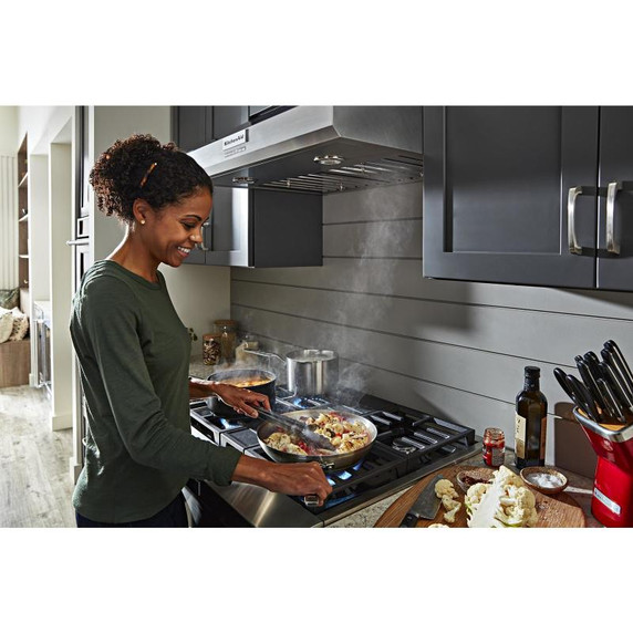 Kitchenaid® 30" 585 CFM Motor Class Commercial-Style Under-Cabinet Range Hood System KVUC600KSS