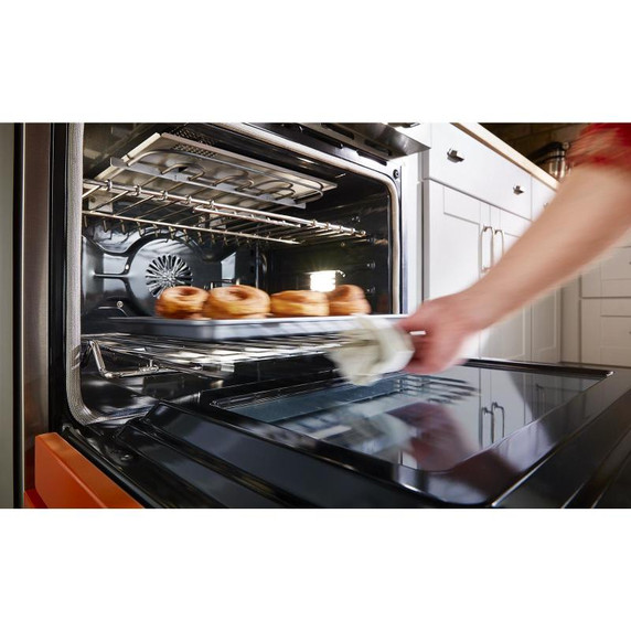 KitchenAid® 30'' Smart Commercial-Style Dual Fuel Range with 4 Burners KFDC500JSC