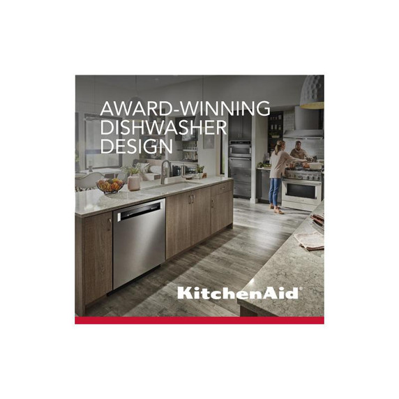 Kitchenaid® 44 dBA Dishwasher with 360° Max Jets™ Third Rack and LED Interior Lighting KDPM704KPS
