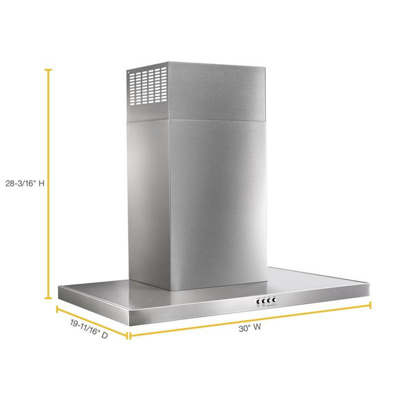 Whirlpool® 30" Stainless Steel Wall Mount Flat Range Hood WVW57UC0FS