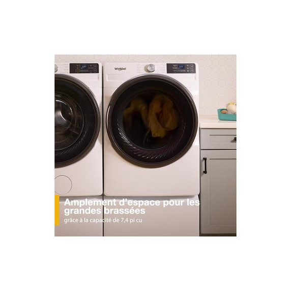Whirlpool® 7.4 cu. ft. Smart Front Load ENERGY STAR® Electric Dryer with Wrinkle Shield™ Option YWED5720RR