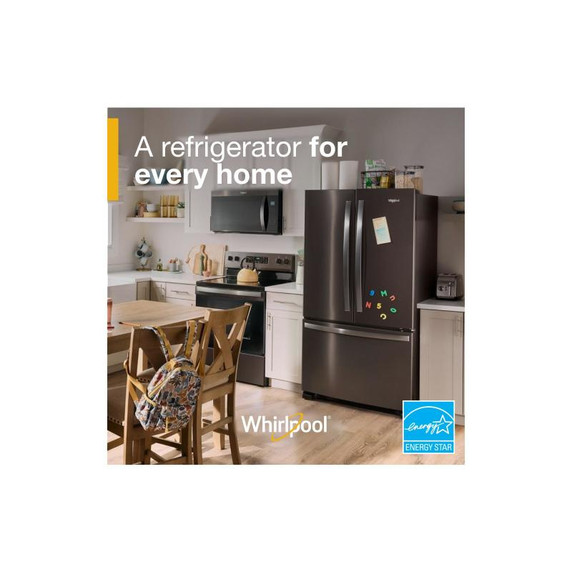 Whirlpool® 36-Inch Wide Counter-Depth French Door Bottom Mount Refrigerator - 20 cu. ft. WRFC2036RV