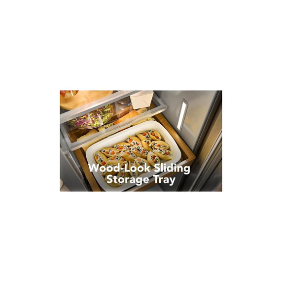 Kitchenaid® 20.8 Cu. Ft. Counter-Depth Side-by-Side Refrigerator with Exterior Ice and Water Dispenser in PrintShield™ Finish KRSC536RPS