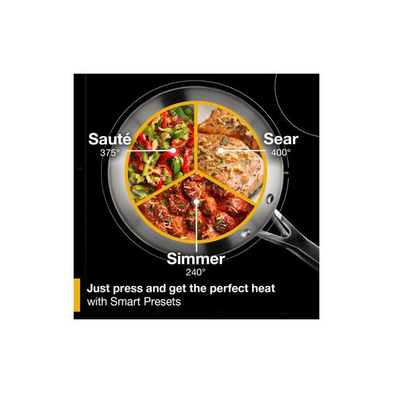 Whirlpool® 30" Intelligent Induction Cooktop with Temp Cook™ Technology WCIT7030SS