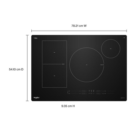 Whirlpool® 30" Intelligent Induction Cooktop with Temp Cook™ Technology and WipeClean™ Coating WCIT7530SB