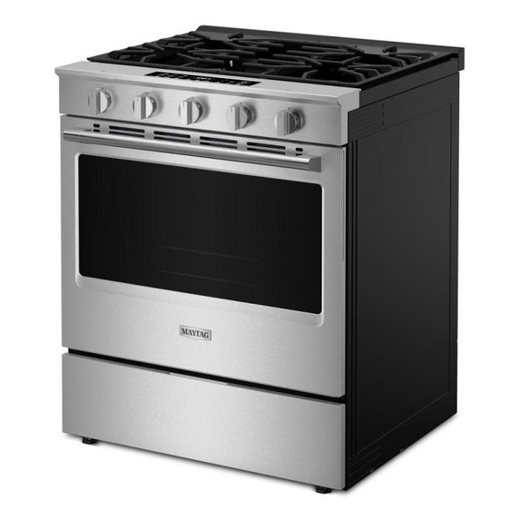 Maytag® 30-Inch Wide Slide-In Gas Range with Grill Mode and No Preheat Air Fry - 5.0 Cu. Ft. MSGS7030SZ