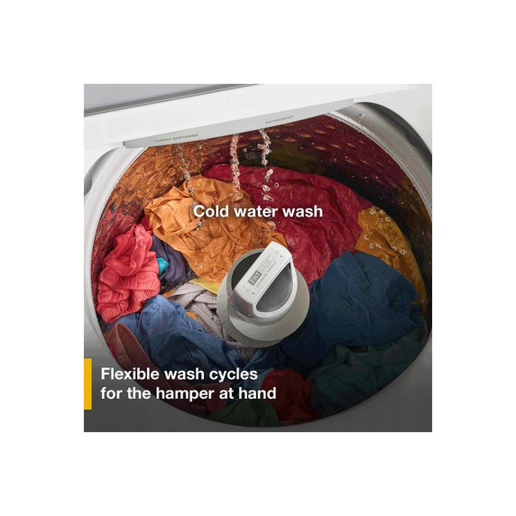 4.8 - 4.9 Cu. Ft. Whirlpool® Top Load Washer with 2-in-1 Removable Agitator. WTW4107SW