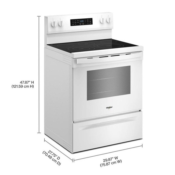 Whirlpool® 30-inch Electric Range with Air Cooking Technology YWFES5730SW