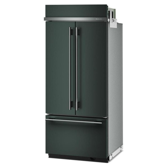 Kitchenaid® 20.8 Cu. Ft. 36" Built-In French Door Bottom Mount Refrigerator with Platinum Interior KBFN536SJP