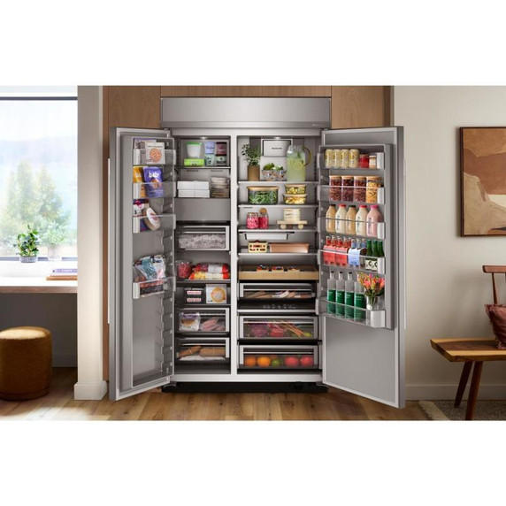 Kitchenaid® 30 Cu. Ft. 48" Built-In Side-by-Side Refrigerator with Platinum Interior KBSN748SPS