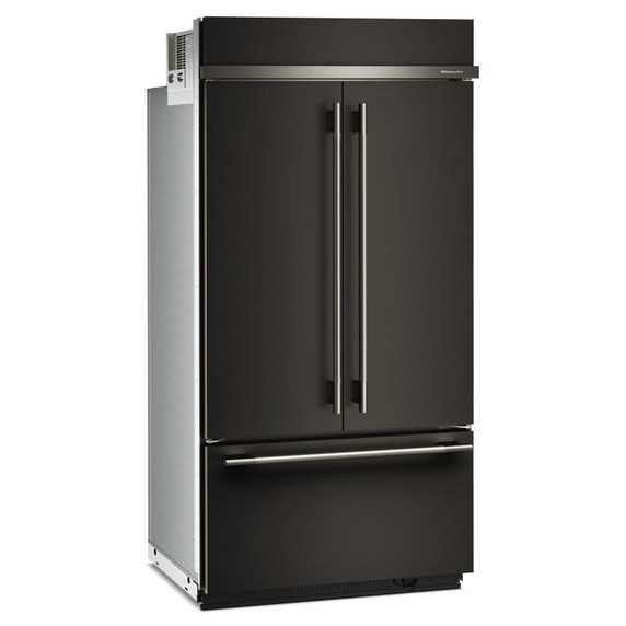 Kitchenaid® 24.2 Cu. Ft. 42" Built-In French Door Bottom Mount Refrigerator with Platinum Interior KBFN542SBE