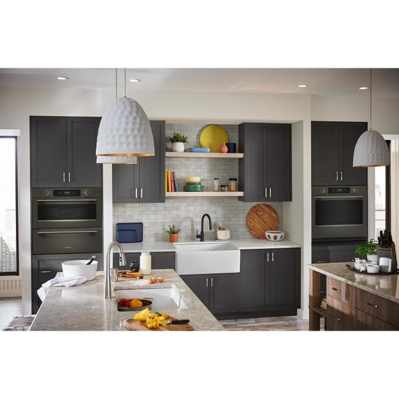 Kitchenaid® 30-inch Smart Electric Single Wall Oven with Assisted Cooking Modes - Black Ore KOES730SBE