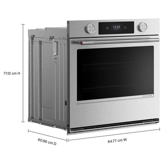 Kitchenaid® 27-inch Smart Electric Single Wall Oven with Assisted Cooking Modes - PrintShield™ Finish KOES727SPS