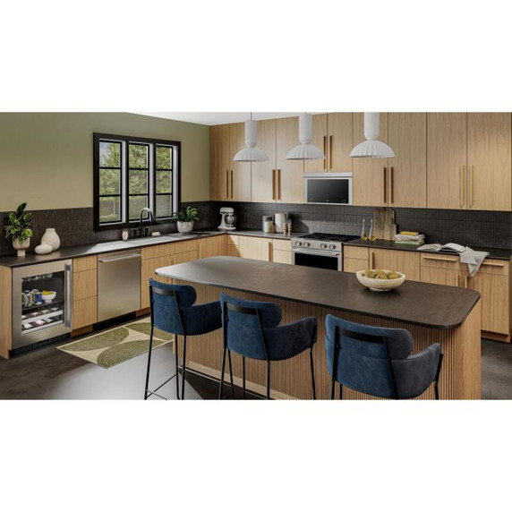 Kitchenaid® 24" Beverage Center with Glass Door and Metal-Front Racks KUBL524SSB