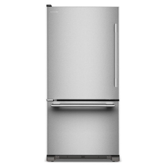 Kitchenaid® 22 Cu. Ft. 33-Inch Standard-Depth Bottom Mount Refrigerator with Left Door Swing KRBL133SPS